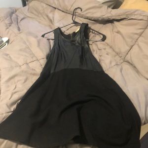 Black Leather Mini Dress